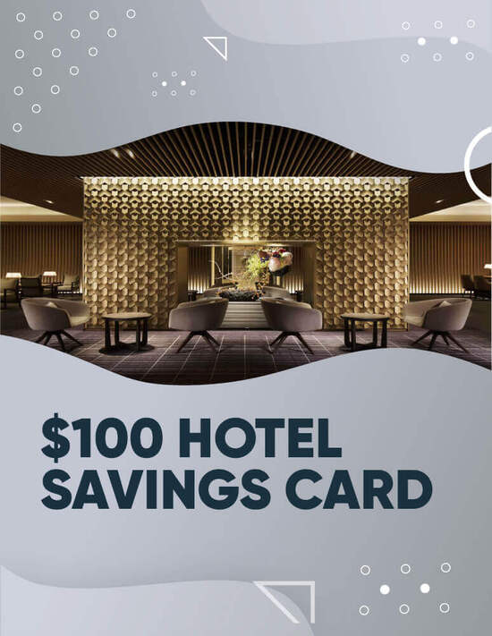 $100 Hotel Savings Card poster