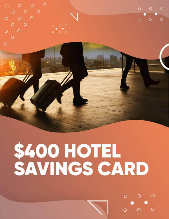 $400 Hotel Savings Card poster